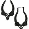 Restyle Gothic Black Horns Earrings