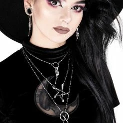 Restyle Necklaces Gothic Broom Pentagram Silver Pendant 8 Restyle Necklaces Gothic Broom Pentagram Silver Pendant -Restyle sale Shop gothic broom pentagram silver pendant rebelsmarket 2