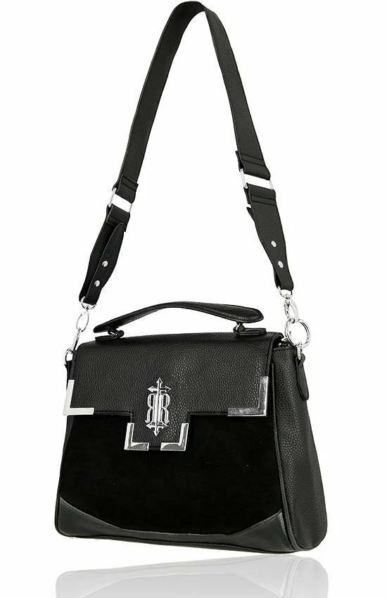 Restyle Purses & Handbags Gothic Mallory Black PU Leather Handbag 6 Restyle Purses & Handbags Gothic Mallory Black PU Leather Handbag - Image 6