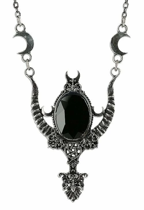 Restyle Earrings Gothic Silver Horns Mystica Necklace 1 Restyle Earrings Gothic Silver Horns Mystica Necklace