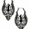 Restyle Gothic Silver Snake Earrings