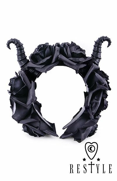 Restyle Hair Accessories Gothic Wreath Maleficent Headpiece Diabolical & Roses Headband 2 Restyle Hair Accessories Gothic Wreath Maleficent Headpiece Diabolical & Roses Headband - Image 2