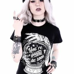 Restyle T-Shirts Gothic You're Gonna Die Soon Magical Ball Print T-shirt -Restyle sale Shop gothic youre gonna die soon magical ball print t shirt rebelsmarket 3