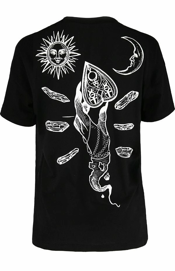 Restyle T-Shirts Haunted Charms Print Black Choker T-shirt 6 Restyle T-Shirts Haunted Charms Print Black Choker T-shirt - Image 6