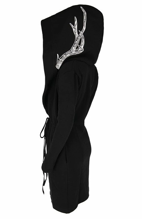 Restyle Hoodies & Sweatshirts Long Gothic Into The Wild Hoodie With Oversized Hood And Antlers 2 Restyle Hoodies & Sweatshirts Long Gothic Into The Wild Hoodie With Oversized Hood And Antlers - Image 2