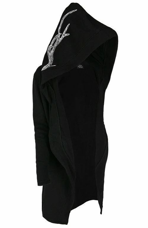 Restyle Hoodies & Sweatshirts Long Gothic Into The Wild Hoodie With Oversized Hood And Antlers 3 Restyle Hoodies & Sweatshirts Long Gothic Into The Wild Hoodie With Oversized Hood And Antlers - Image 3