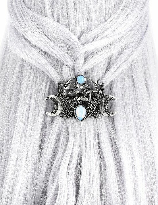 Restyle Hair Accessories Magic Forest Gothic Barrette With Moon Stone Hairclip 3 Restyle Hair Accessories Magic Forest Gothic Barrette With Moon Stone Hairclip - Image 3