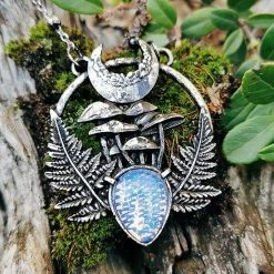 Restyle Necklaces Magic Forest Pendant With Opal Moonstone -Restyle sale Shop magic forest pendant with opal moonstone rebelsmarket 3