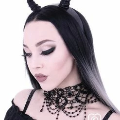 Restyle Hair Accessories Maleficent Horns Gothic Black Headpiece Diabolical Headband