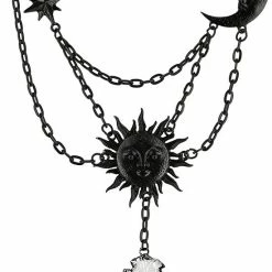 Restyle Necklaces Moon & Sun Black Necklace