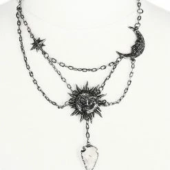 Restyle Necklaces Moon & Sun Black Necklace -Restyle sale Shop moon and sun black necklace rebelsmarket 3