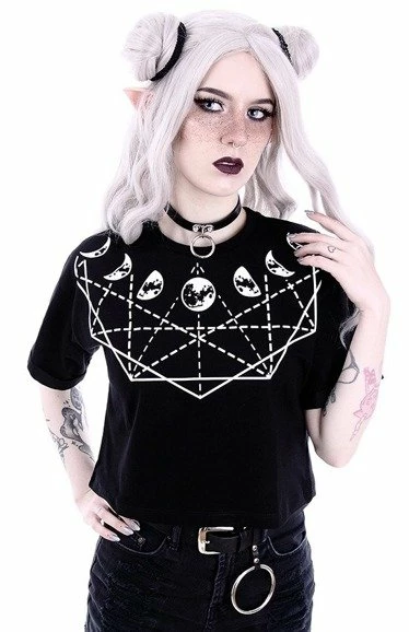 Restyle T-Shirts Moon Phases Geometry Gothic Crop Top 1 Restyle T-Shirts Moon Phases Geometry Gothic Crop Top