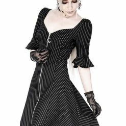 Restyle Dresses Pinstripe Black Gothic Full Moon Pendant Zipper Dress 11 Restyle Dresses Pinstripe Black Gothic Full Moon Pendant Zipper Dress -Restyle sale Shop pinstripe black gothic full moon pendant zipper dress rebelsmarket 5