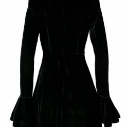 Restyle Dresses Plunging V Neck Black Gothic A-Line Velvet Mini Dress 9 Restyle Dresses Plunging V Neck Black Gothic A-Line Velvet Mini Dress -Restyle sale Shop plunging v neck black gothic a line velvet mini dress rebelsmarket 3
