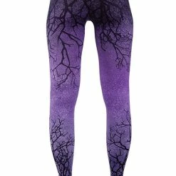 Restyle Purple Ombre Tree Branch Print Leggings -Restyle sale Shop purple ombre tree branch print leggings rebelsmarket 3