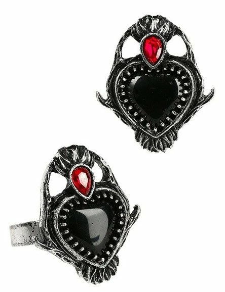 Restyle Rings Sacred Heart Ring With Antler And Polished Stones 1 Restyle Rings Sacred Heart Ring With Antler And Polished Stones