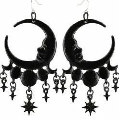 Restyle Sleepless Nights Black Earrings