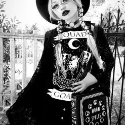 Restyle T-Shirts Squad Goals Black Witches Cold Shoulder T-shirt -Restyle sale Shop squad goals black witches cold shoulder t shirt rebelsmarket 5