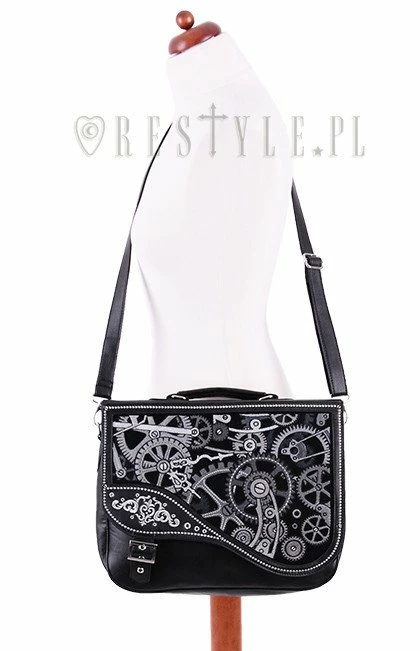 Restyle Purses & Handbags Steampunk Satchel Bag Irregular Briefcase Black Mechanism 5 Restyle Purses & Handbags Steampunk Satchel Bag Irregular Briefcase Black Mechanism - Image 5