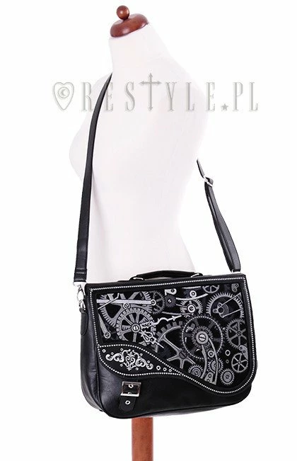 Restyle Purses & Handbags Steampunk Satchel Bag Irregular Briefcase Black Mechanism 6 Restyle Purses & Handbags Steampunk Satchel Bag Irregular Briefcase Black Mechanism - Image 6