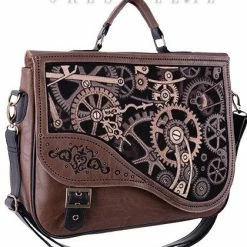 Restyle Purses & Handbags Steampunk Satchel Bag Irregular Briefcase Brown Mechanism 8 Restyle Purses & Handbags Steampunk Satchel Bag Irregular Briefcase Brown Mechanism -Restyle sale Shop steampunk satchel bag irregular briefcase brown mechanism rebelsmarket 2