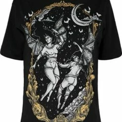 Restyle T-Shirts Succubus Las Furias Black Oversized T-shirt