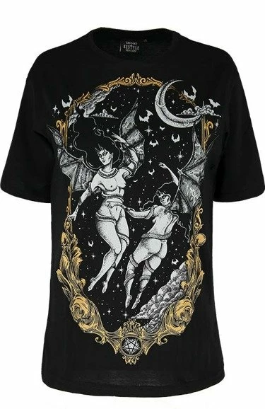Restyle T-Shirts Succubus Las Furias Black Oversized T-shirt 1 Restyle T-Shirts Succubus Las Furias Black Oversized T-shirt
