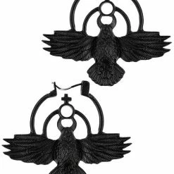 Restyle Cartilage & Tragus Earrings The Crow Earrings Raven Pagan Hoops