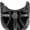 Restyle Purses & Handbags Witchcraft Pentagram Zipper Black Hobo Purse
